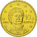 Greece, 10 Euro Cent, 2005, MS(63), Brass, KM:184