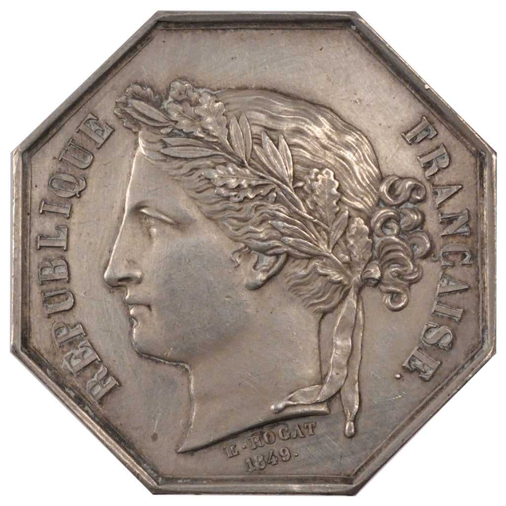 France, Insurance, Token, 1849, AU(55-58), Silver, Gailhouste #462, 17.39