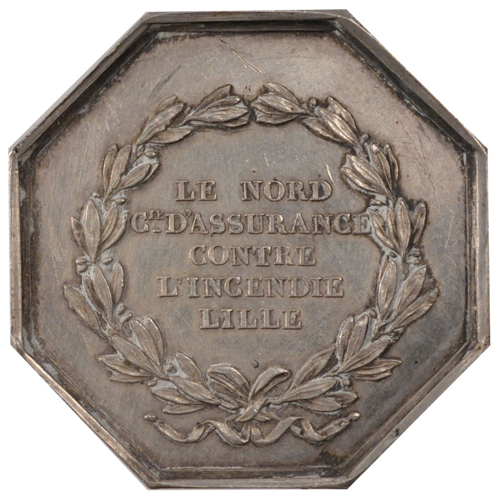 France, Insurance, Token, 1849, AU(55-58), Silver, Gailhouste #462, 17.39