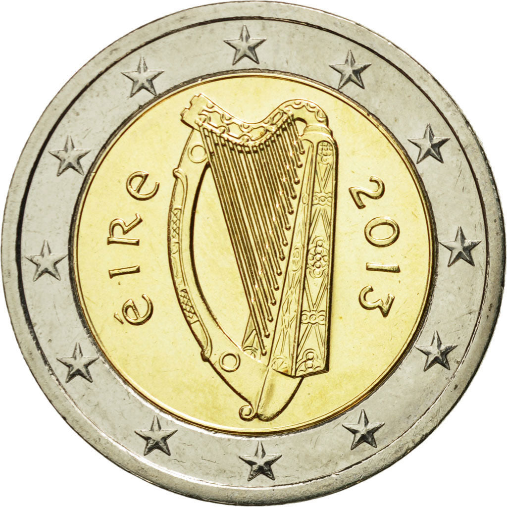 IRELAND REPUBLIC, 2 Euro, 2013, MS(63), Bi-Metallic, KM:51