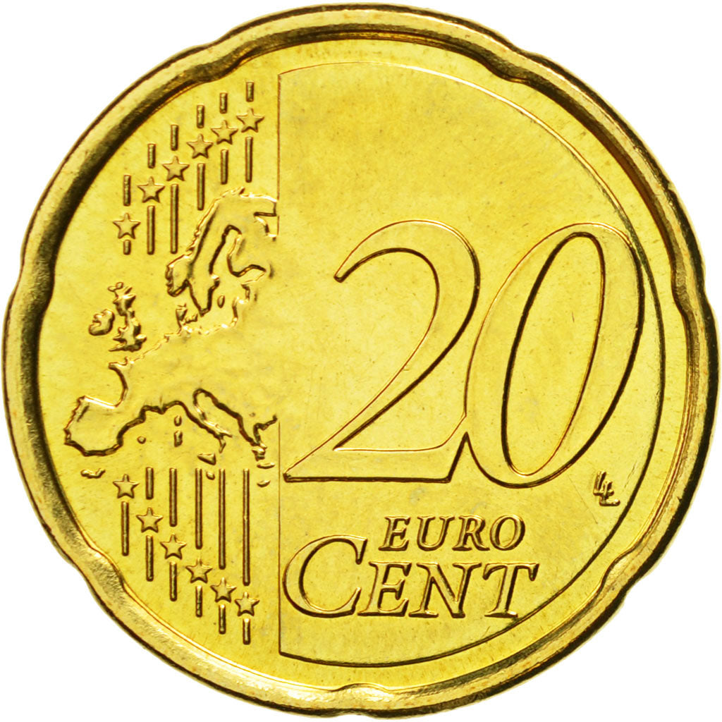 IRELAND REPUBLIC, 20 Euro Cent, 2013, MS(63), Brass, KM:48