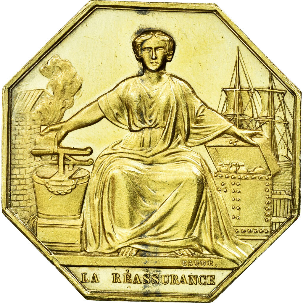 France, Token, Insurance, 1862, AU(55-58), Silver, Gailhouste:735