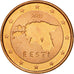 Estonia, Euro Cent, 2011, SC, Cobre chapado en acero, KM:61