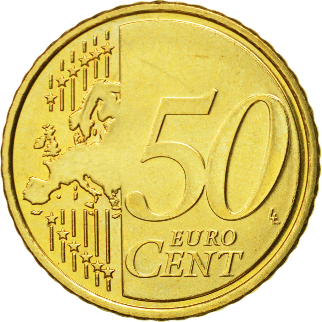 Słowenia, 50 Euro Cent, 2007, MS(63), Mosiądz, KM:73