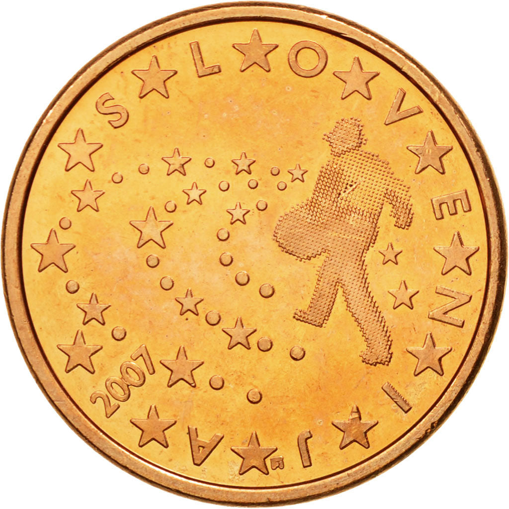 Slovenia, 5 Euro Cent, 2007, MS(63), Copper Plated Steel, KM:70