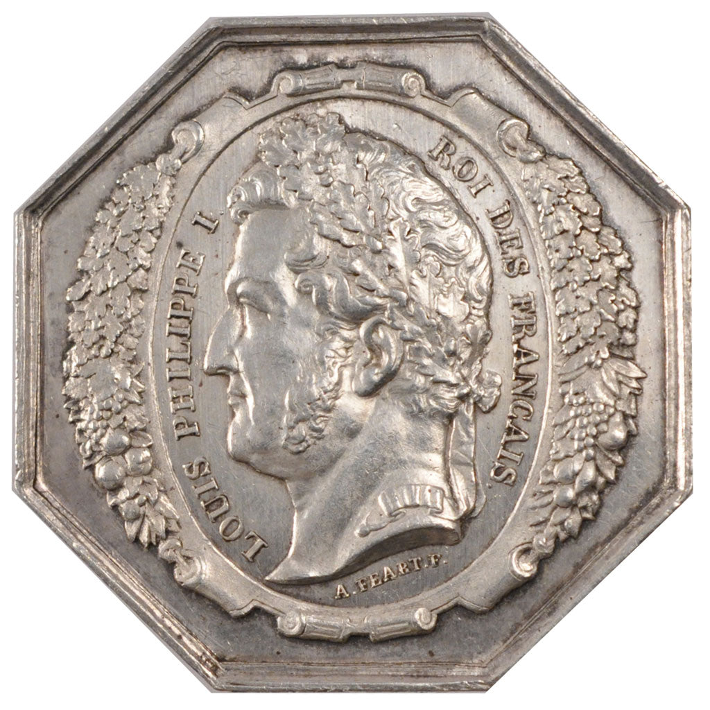 France, Insurance, Token, 1844, AU(55-58), Silver, Gailhouste #542, 23.86