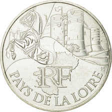 France, 10 Euro, Pays de la Loire, 2011, MS(63), Silver, KM:1746
