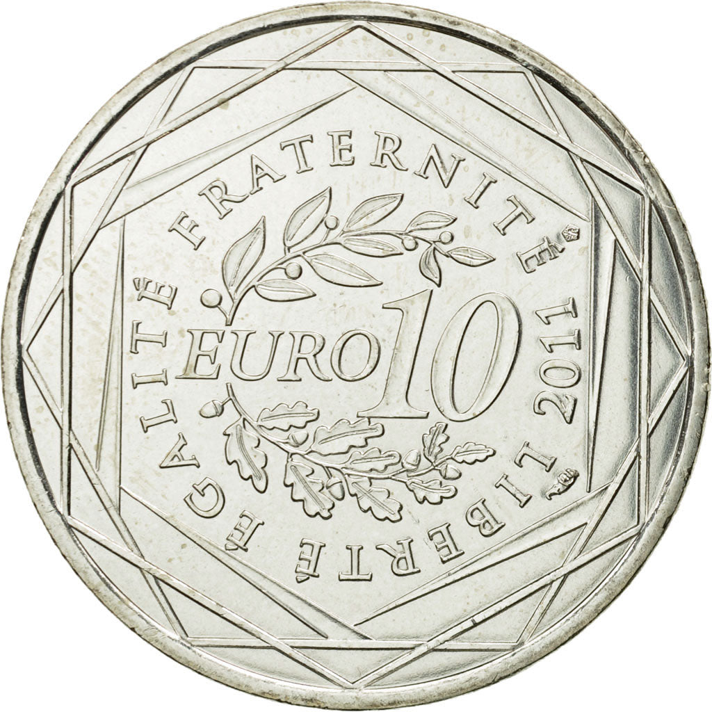 France, 10 Euro, Ile de France, 2011, SPL, Argent, KM:1739