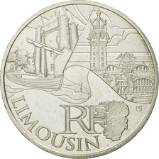 France, 10 Euro, Limousin, 2011, MS(63), Silver, KM:1742