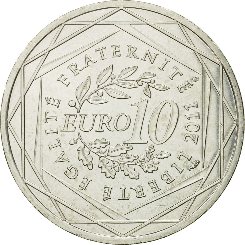 France, 10 Euro, Limousin, 2011, MS(63), Silver, KM:1742