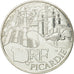 France, 10 Euro, Picardie, 2011, MS(63), Silver, KM:1747