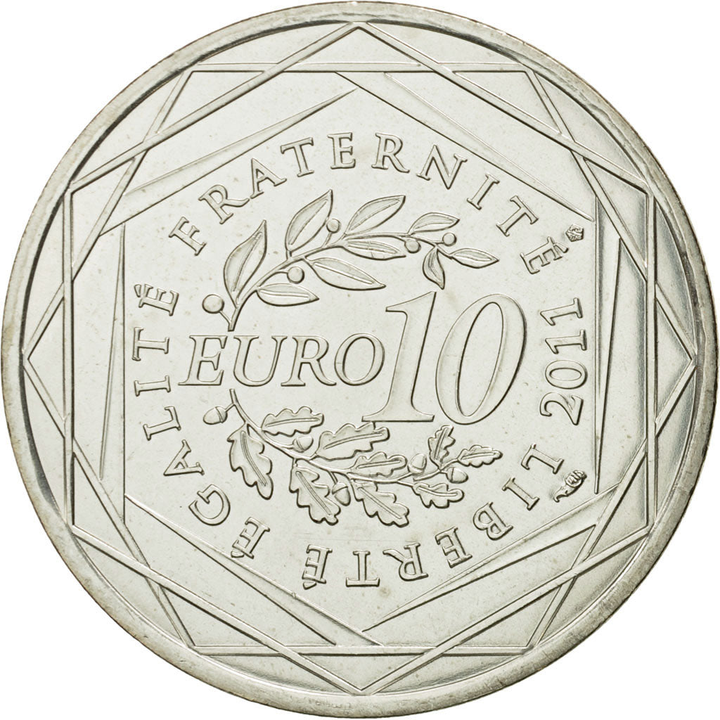France, 10 Euro, Corse, 2011, MS(63), Silver, KM:1740