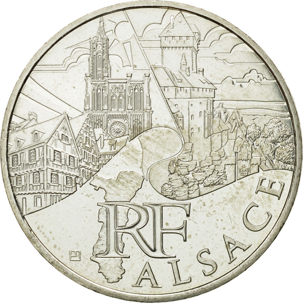 France, 10 Euro, Alsace, 2011, MS(63), Silver, KM:1734