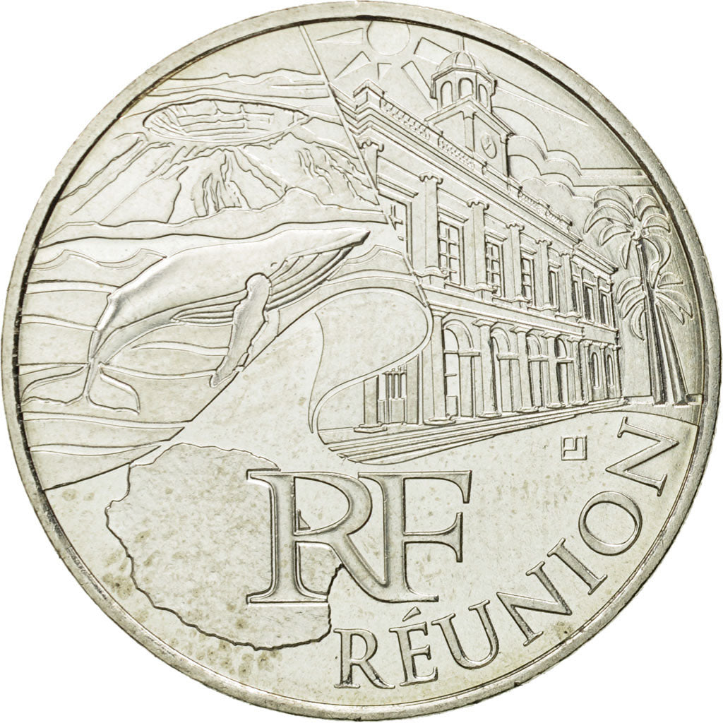 France, 10 Euro, Réunion, 2011, MS(63), Silver, KM:1750