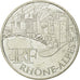 France, 10 Euro, Rhône Alpes, 2011, MS(63), Silver, KM:1751