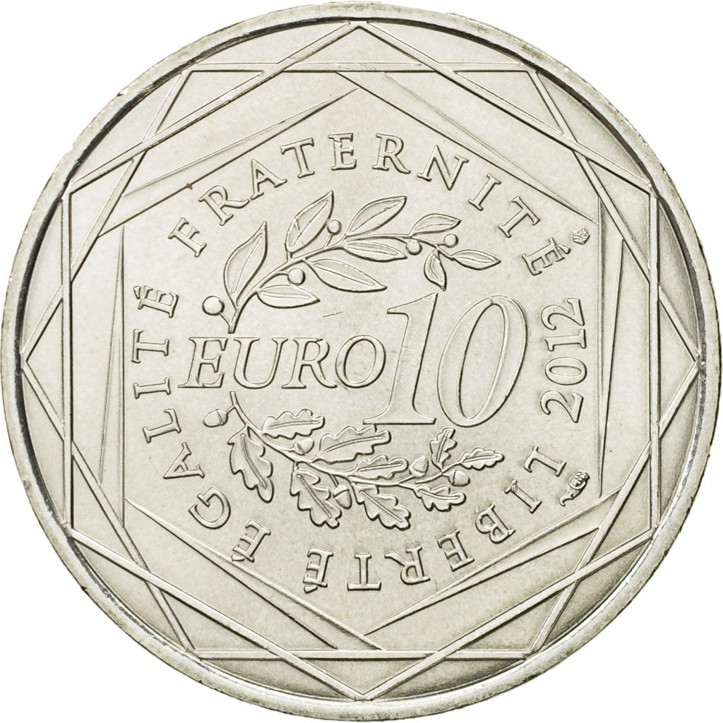 France, 10 Euro, Midi-Pyrénées, 2012, MS(63), Silver, KM:1887