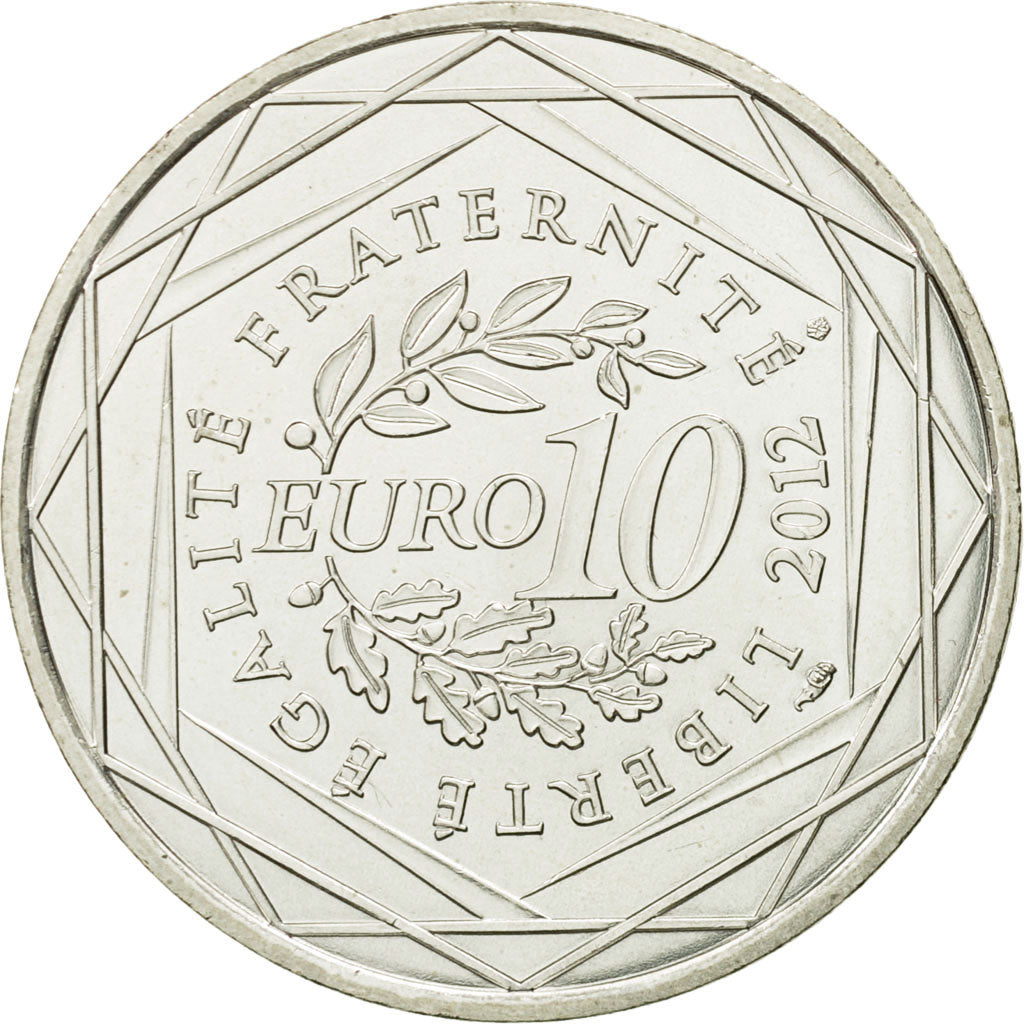 France, 10 Euro, Martinique, 2012, MS(63), Silver, KM:1879