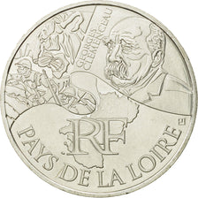 France, 10 Euro, Pays de la Loire, 2012, MS(63), Silver, KM:1881