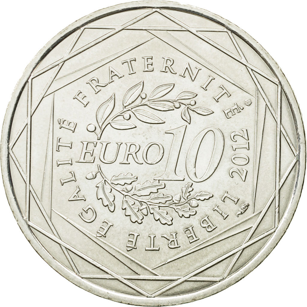 France, 10 Euro, Pays de la Loire, 2012, MS(63), Silver, KM:1881