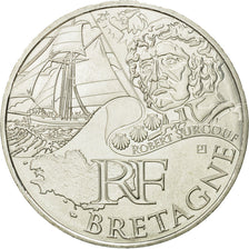 France, 10 Euro, Bretagne, 2012, MS(63), Silver, KM:1866
