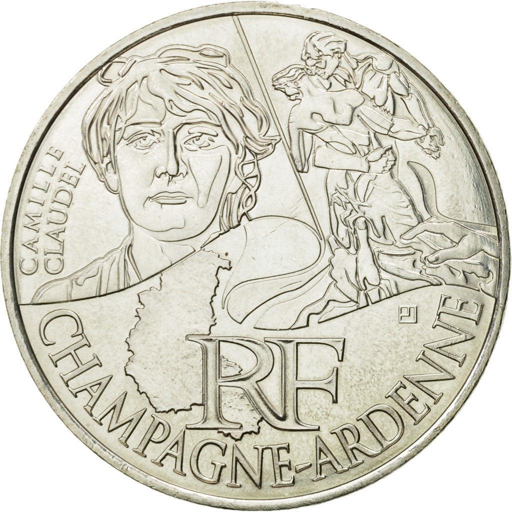 France, 10 Euro, Champagne-Ardenne, 2012, SPL, Argent, KM:1869