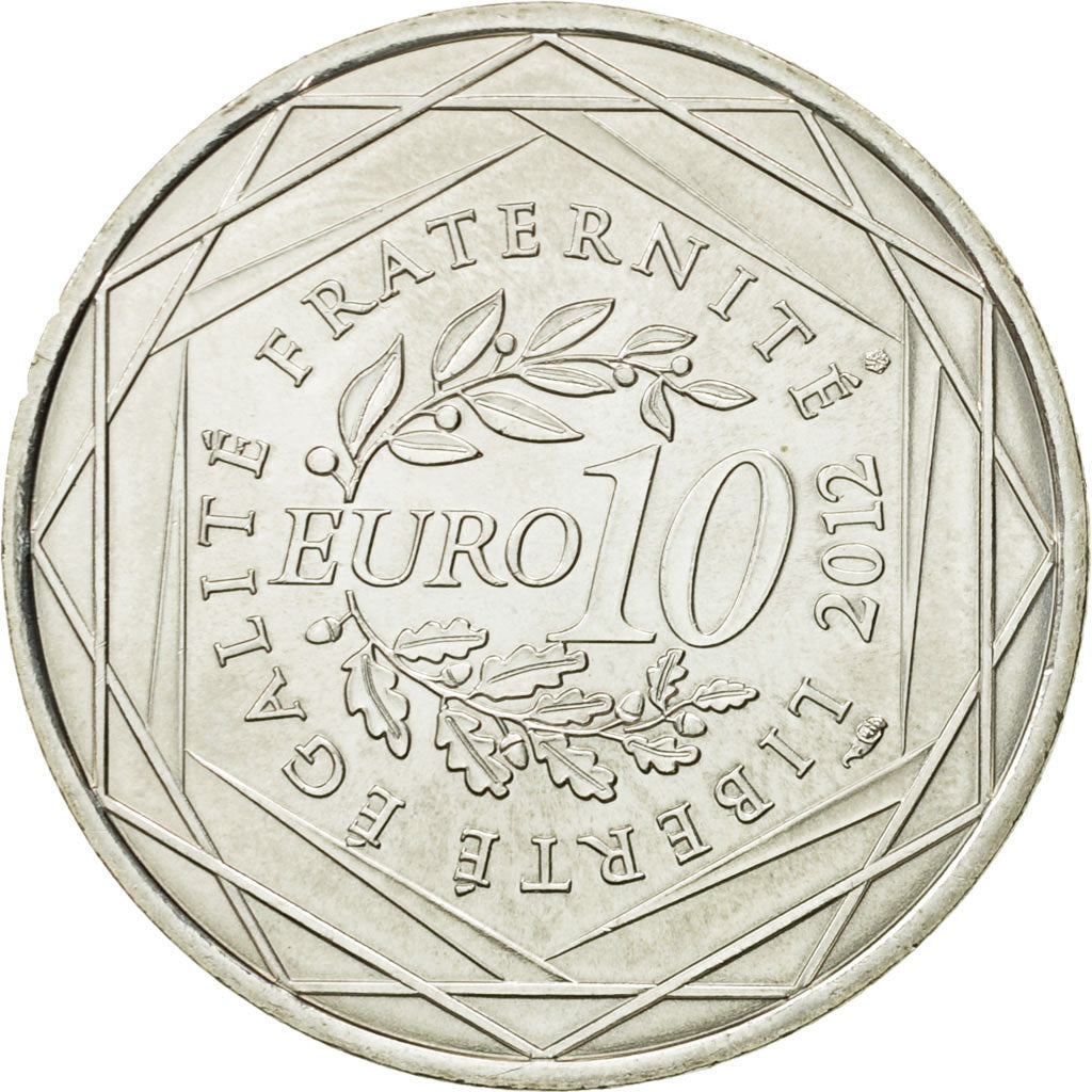 France, 10 Euro, Champagne-Ardenne, 2012, SPL, Argent, KM:1869