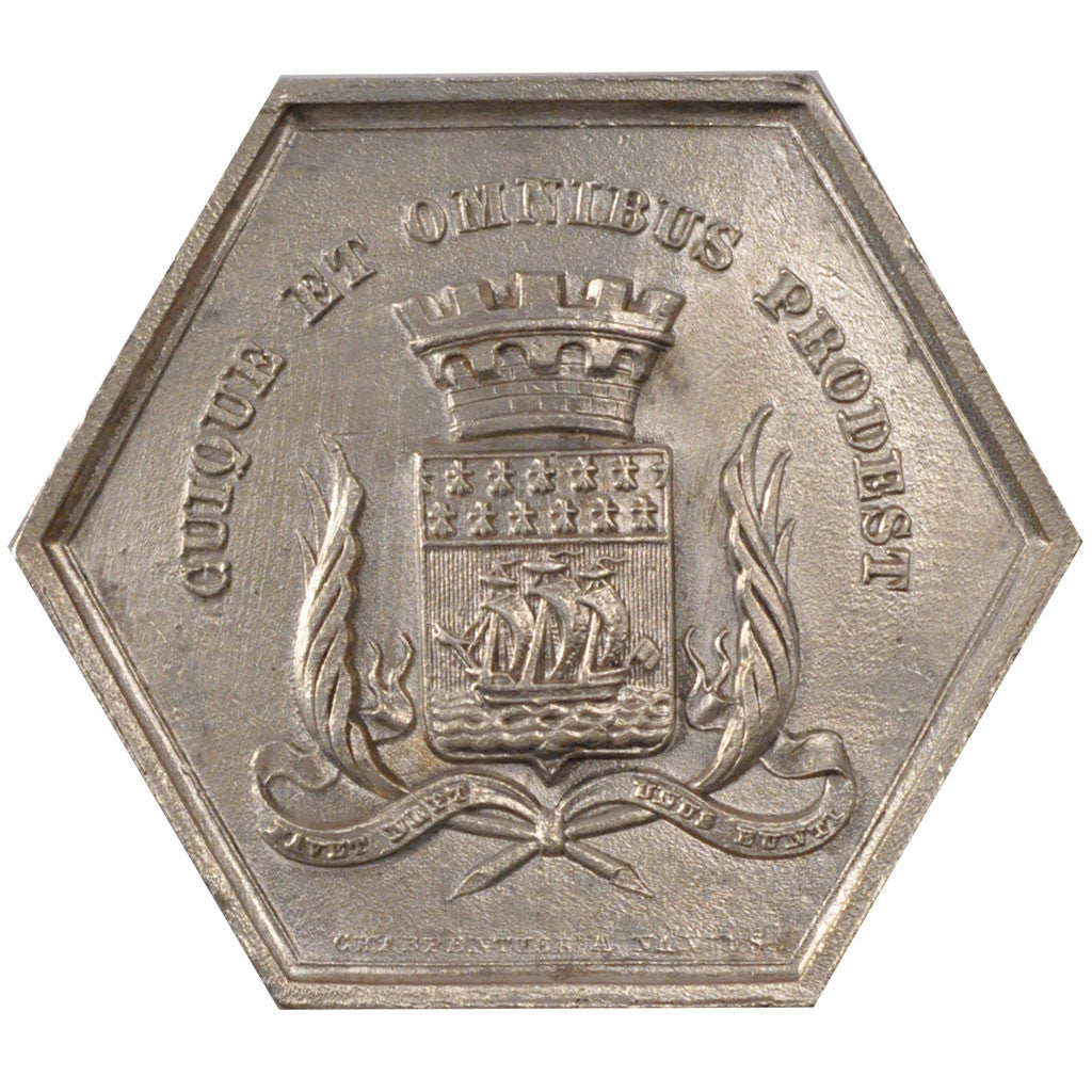 France, Insurance, Token, 1849, AU(55-58), Silver, Gailhouste #528, 11.66