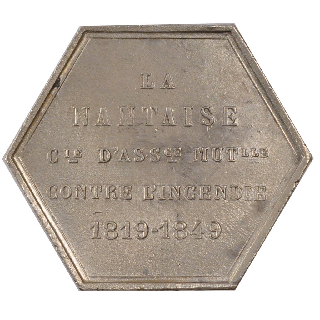 France, Insurance, Token, 1849, AU(55-58), Silver, Gailhouste #528, 11.66