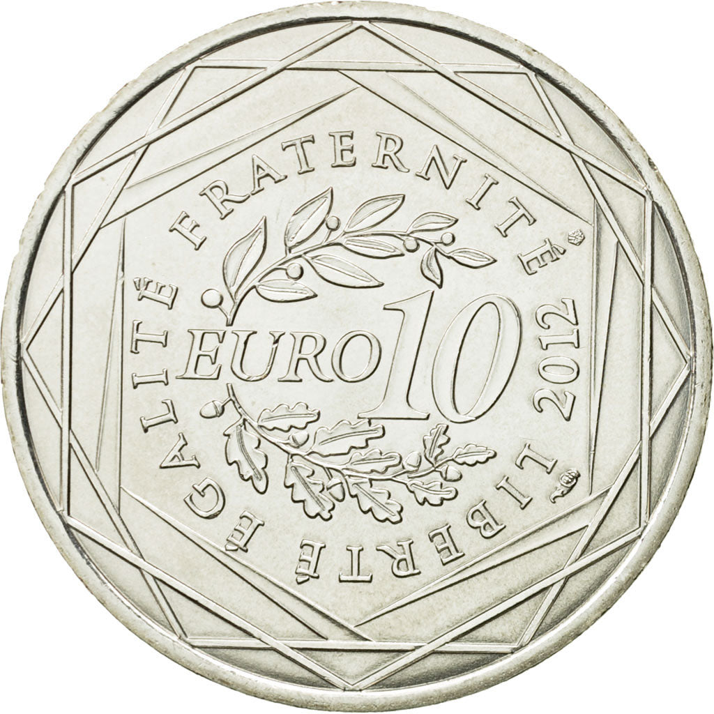 France, 10 Euro, Languedoc-Rousillon, 2012, MS(63), Silver, KM:1877
