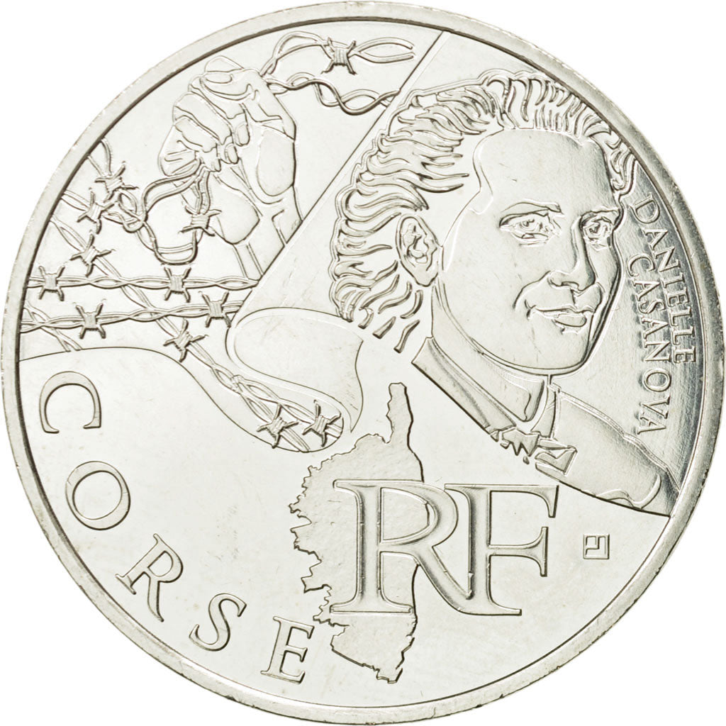 France, 10 Euro, Corse, 2012, MS(63), Silver, KM:1876