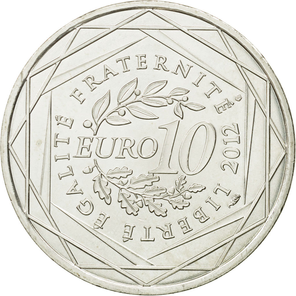 France, 10 Euro, Corse, 2012, MS(63), Silver, KM:1876