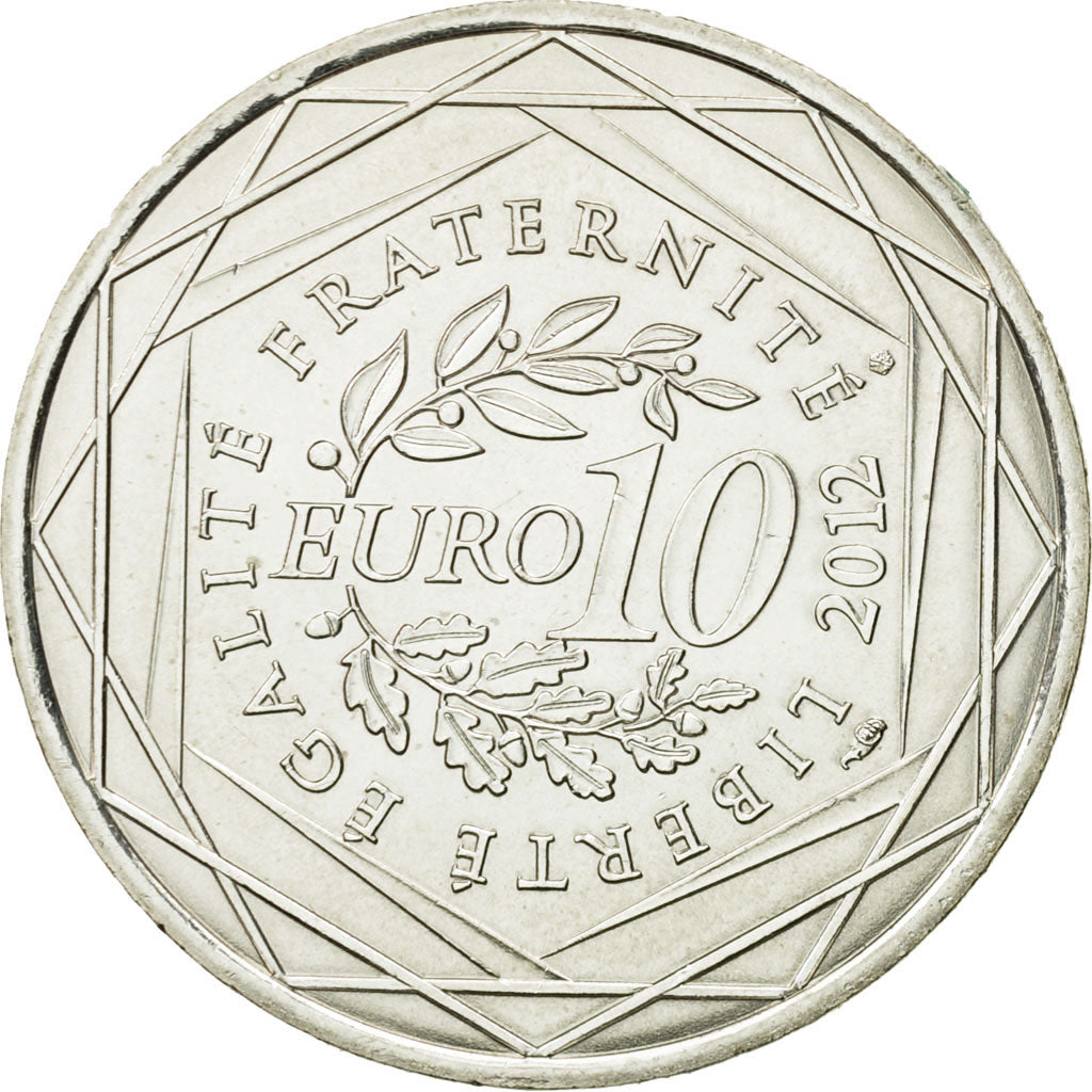 France, 10 Euro, Picardie, 2012, MS(63), Silver, KM:1882