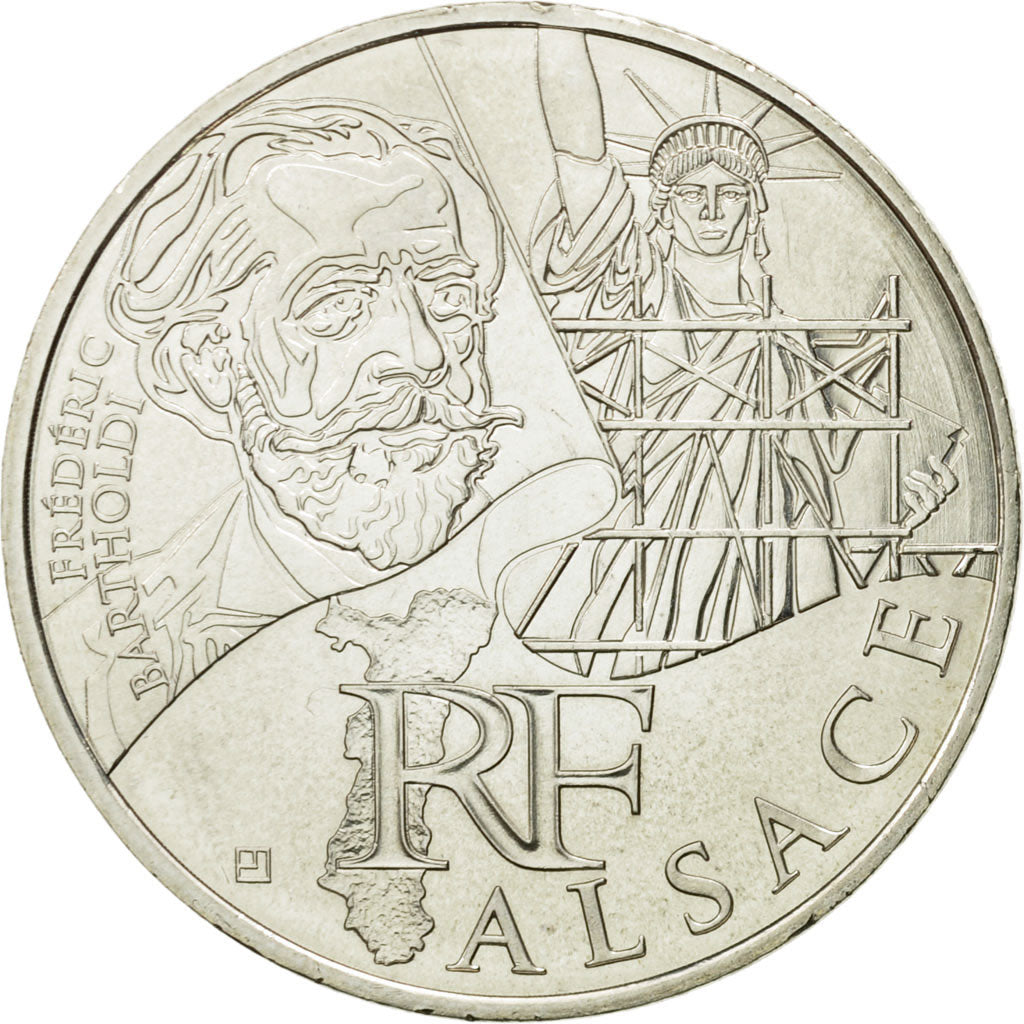 France, 10 Euro, Alsace, 2012, MS(63), Silver, KM:1870