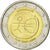 Paesi Bassi, 2 Euro, 10 ans de l'Euro, 2009, SPL, Bi-metallico, KM:281