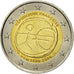 Francja, 2 Euro, 10 ans de l'Euro, 2009, Paris, MS(63), Bimetaliczny, KM:1590