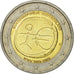 GERMANY - FEDERAL REPUBLIC, 2 Euro, 10 ans de l'Euro, 2009, MS(63), Bi-Metallic