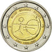 Belgium, 2 Euro, 10 ans de l'Euro, 2009, MS(63), Bi-Metallic, KM:282