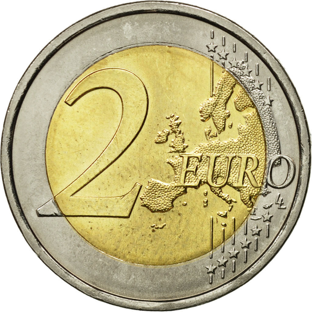 Belgium, 2 Euro, 10 ans de l'Euro, 2009, MS(63), Bi-Metallic, KM:282