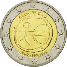Slovenia, 2 Euro, 10 ans de l'Euro, 2009, MS(63), Bi-Metallic, KM:82