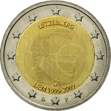 Luxembourg, 2 Euro, 10 ans de l'Euro, 2009, MS(63), Bi-Metallic, KM:107