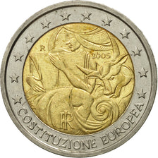 Italy, 2 Euro, European Constitution, 2005, EF(40-45), Bi-Metallic, KM:245