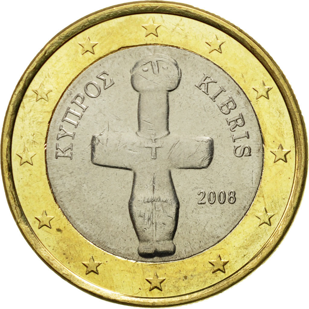 Cyprus, Euro, 2008, MS(63), Bi-Metallic, KM:84