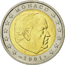 Monaco, 2 Euro, 2001, MS(60-62), Bi-Metallic, KM:174