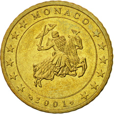 Monaco, 50 Euro Cent, 2001, SUP, Laiton, KM:172