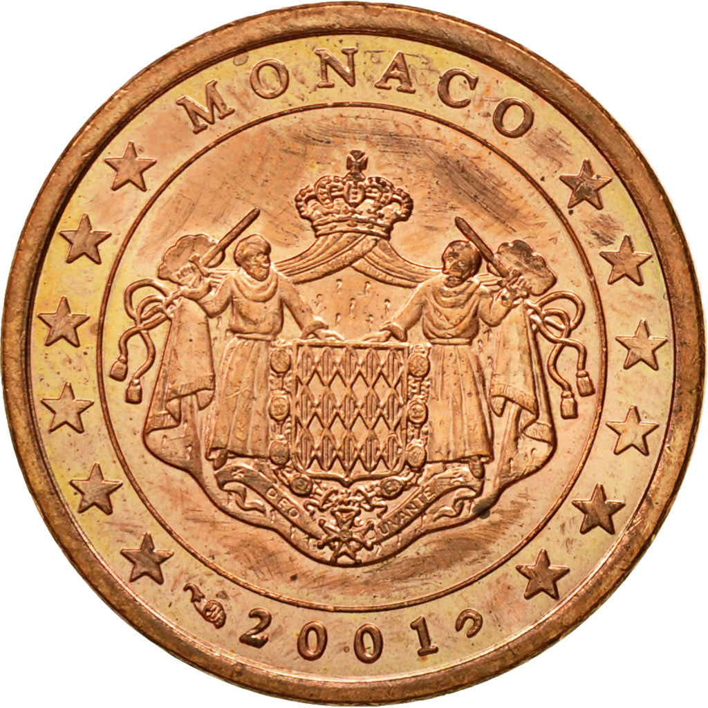Monaco, 5 Euro Cent, 2001, MS(63), Copper Plated Steel, KM:169