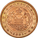 Monaco, 5 Euro Cent, 2001, MS(63), Copper Plated Steel, KM:169