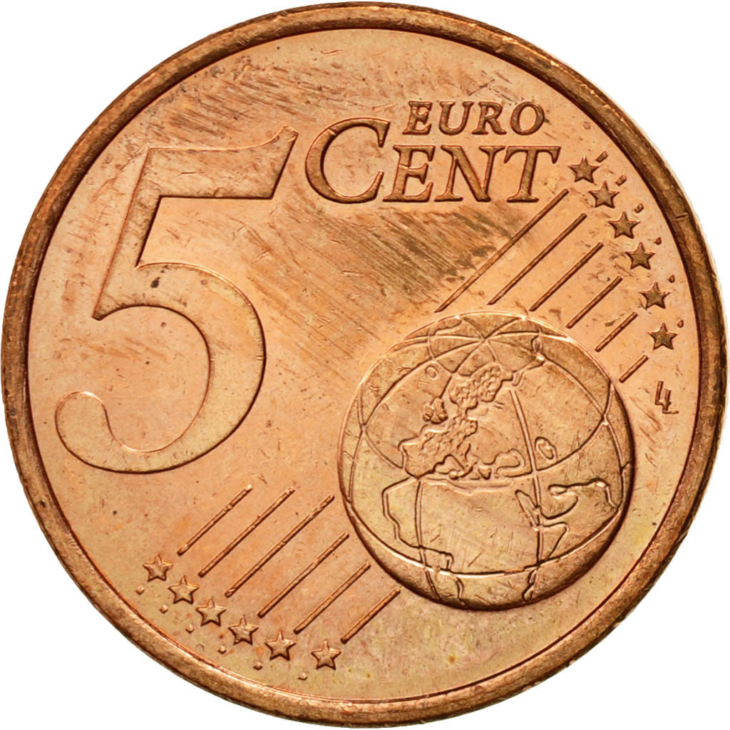 Monaco, 5 Euro Cent, 2001, MS(63), Copper Plated Steel, KM:169