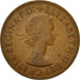 Moneta, Wielka Brytania, Elizabeth II, Penny, 1962, VF(20-25), Bronze, KM:897