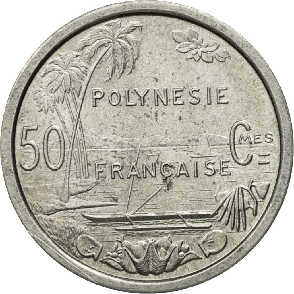 Coin, French Polynesia, 50 Centimes, 1965, Paris, MS(63), Aluminum, KM:1