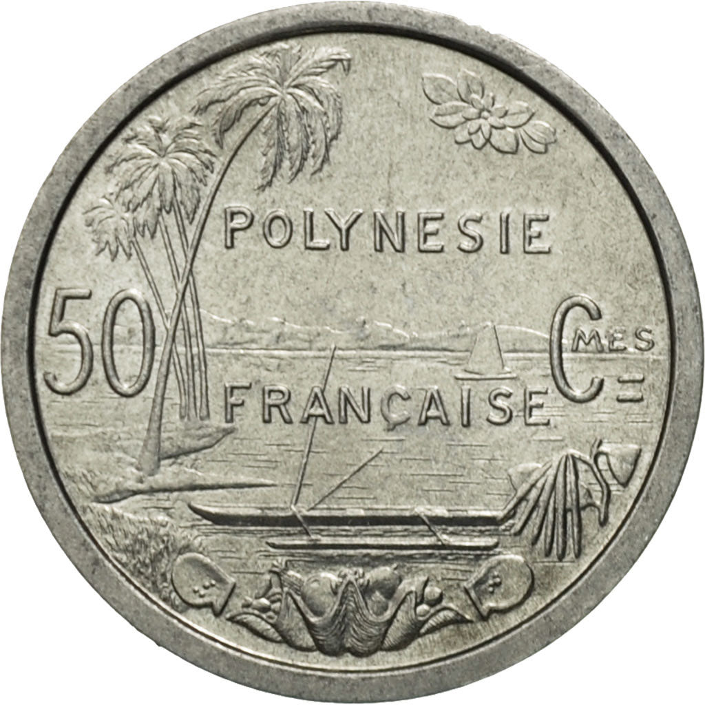 Coin, French Polynesia, 50 Centimes, 1965, Paris, MS(60-62), Aluminum, KM:1
